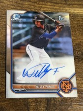 WILLY FANAS 2022 Bowman Chrome #CPA-WF 1st Auto
