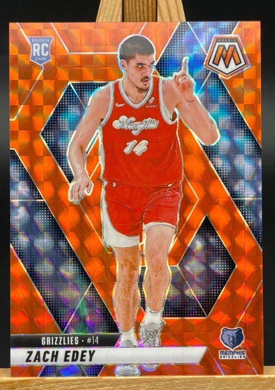 Zach Edey 2024-25 Panini Mosaic Orange Mosaic Prizm 241/249 RC #248