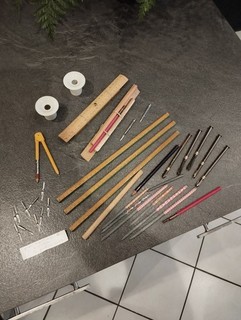 crayons porte mines double decimetres anciens encriers porcelaine