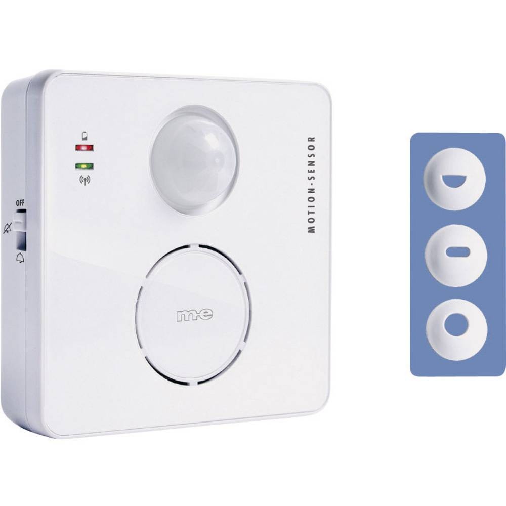 Émetteur pour sonnette sans fil m-e Bell 211 TX bouton poussoir blanc portée 100 m