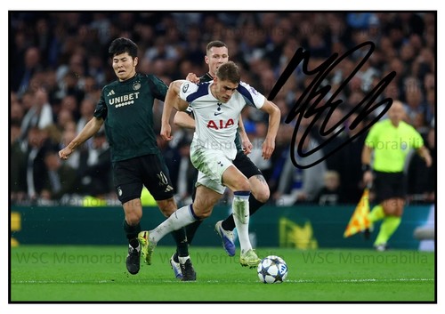 12121. Micky Van De Ven Signed Pictures A4 Prints Tottenham Holland Wolfsburg
