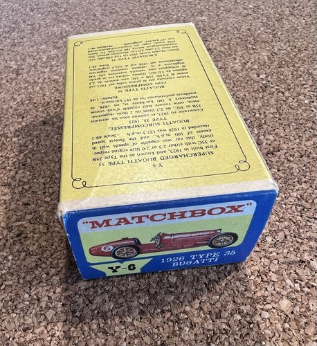 MATCHBOX Lesney MODELS Of YESTERYEAR 1926 Type 35 Bugatti Y6 w Original Box - Picture 4 of 9