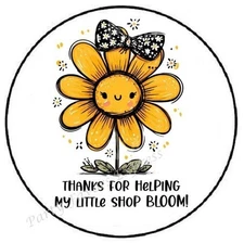 THANK YOU FOR HELPING THIS LITTLE SHOP BLOOM ENVELOPE SEALS LABELS STICKERS