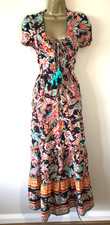 JOE BROWNS Boho Paisley Floral Ruffle Hem Maxi Dress 14 Summer Holidays Cruise