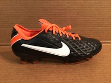 Nike Tiempo Legend 8 Elite FG black/white/total orange size 6.5 mens/8 womens