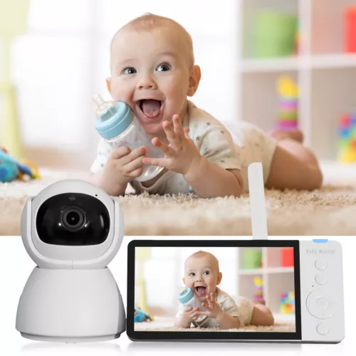 Babyphone mit Kamera Video-Babyphone Video Baby Monitor 5" HD-Display VOX-Modus