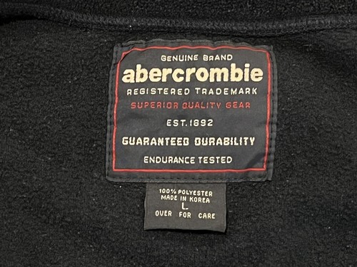 Vintage Abercrombie Kids Fleece Vest, Gray And Dark Blue, Size L - Large - Picture 4 of 4