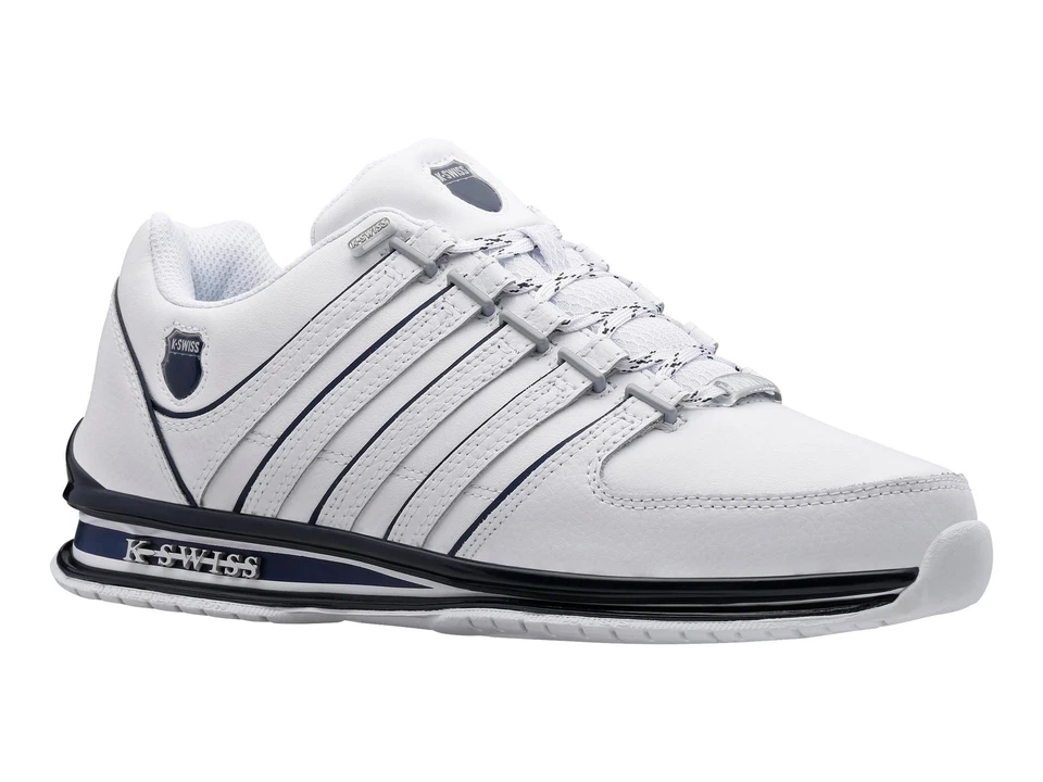 K-Swiss RINZLER Herren Weiß Sneaker Echtleder Sportschuhe ZX 750 (01235-139-M) - Bild 2 von 4