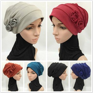Ramadan-Flower-Muslim-Inner-Caps-Hijab-Arab-Shawls-Headwear-Islamic-Hats-Scarf