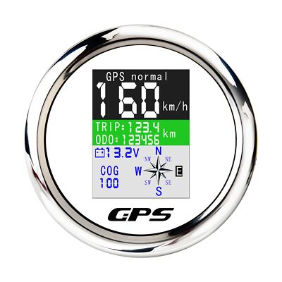 MAIMEIMI GPS Speedometer 85mm Boat GPS Speedometer Odometer