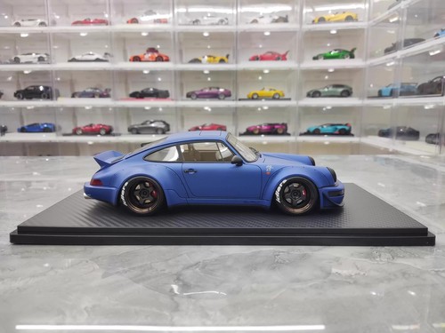 IG 1/18 Porsche 911 964 RWB Resin Diecast Model Car Toys Hobby Gifts Matte Blue - Picture 9 of 17