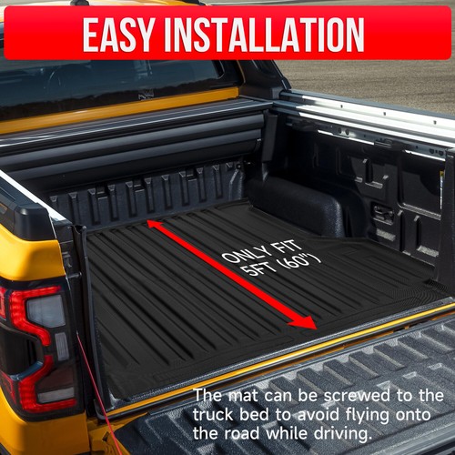 For 2019-2025 Ford Ranger Car TPE Trunk Mat Short Bed Mat 5Ft Cargo Liner Carpet - Bild 9 von 16