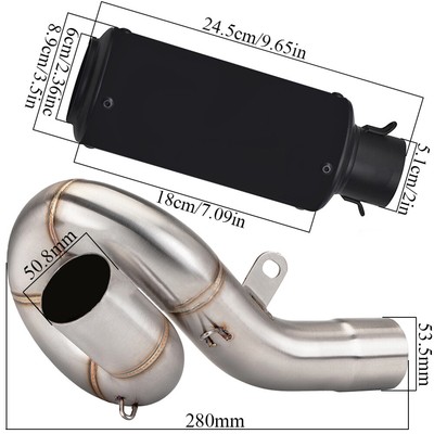 Titanium Alloy For Kawasaki NINJA ZX-6R ZX6R 636 2009-2024 Motorcycle Exhaust Muffler Escape Moto Middle Link Pipe Slip On Modify Exhaust Link Pipe Muffler | PH