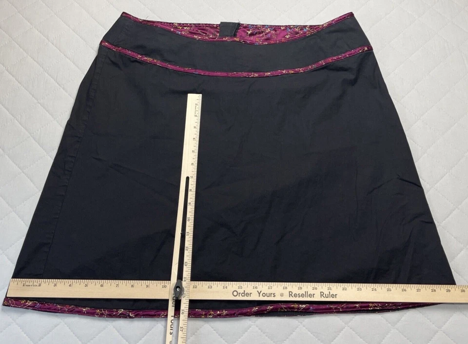 Tripp NYC Falda Mujer’s 20 Mini Falda Corta Negra Borde Satinado Gótico Foto 3 de 4