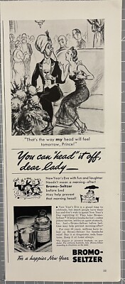 Bromo Seltzer Vintage Print Ad Advertisement 1940
