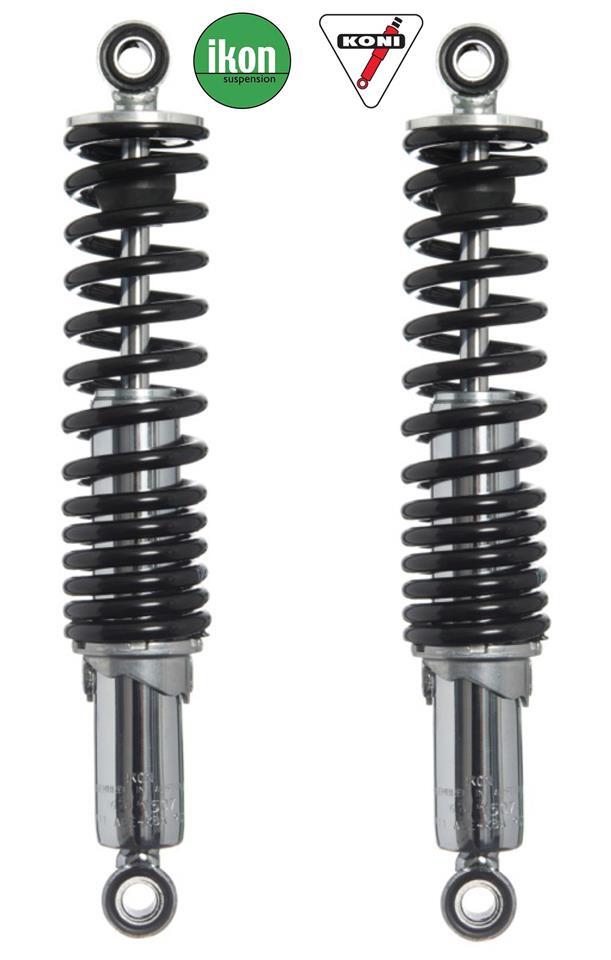 IKON KONI Basix Chrome/Black Motorcycle Shock Absorbers Royal Enfield