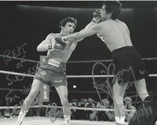BOXER RAY 'BOOM BOOM' MANCINI HAND SIGNED AUTHENTIC 8X10 PHOTO w/COA HOF
