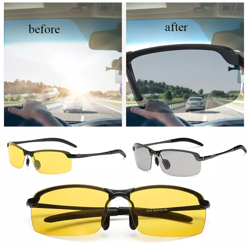 HD Night Driving Glasses Polarized Yellow Lens Anti Glare Vision Tinted  Unisex