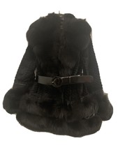 Versace Fox And Leather Coat