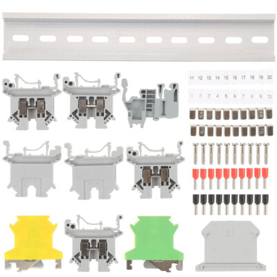 1 Set UK2.5B DIN Rail Terminal Blocks Ground Terminal Blocks Connectors US