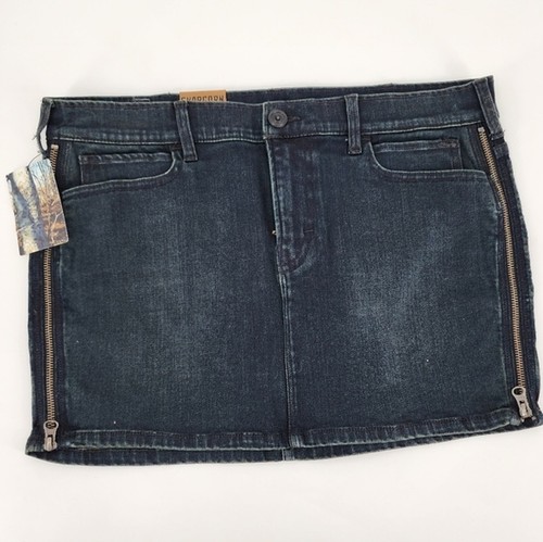 Women's Dark denim blue A-Line Denim Mini Skirt | H&M US