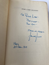 James Jones Dedication Signed Some Came Running Scribners 1957