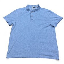 Calvin Klein CK Liquid Touch Polo Shirt Mens Size Medium Light Blue Casual