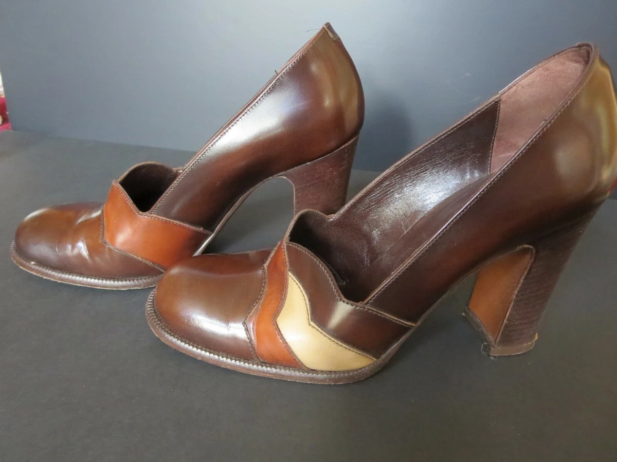 Brown top pumps ladies