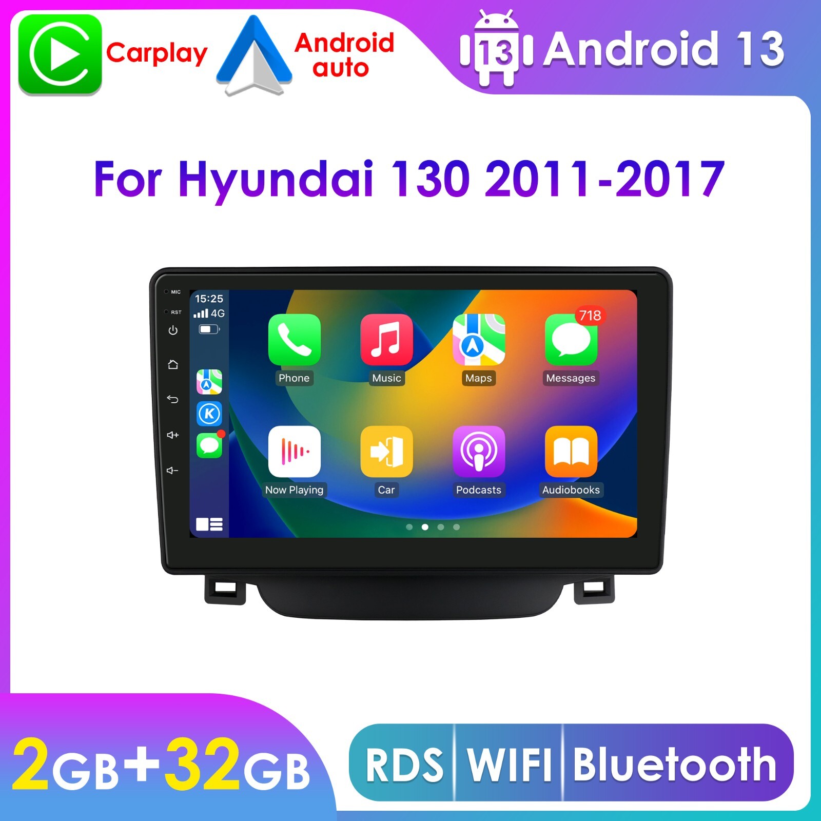 Hyundai i30 Elantra GT 2011-2017 Android Auto CarPlay GPS Car Stereo