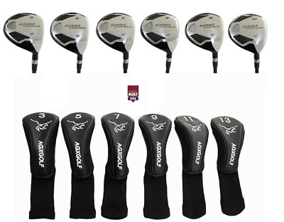 AGXGOLF MEN'S XS COMPLETE FAIRWAY UTILITY WOODS SET: GRAPHIT #3,5,7,9,11,13 WDS