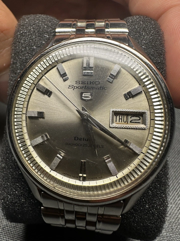 Vintage Seiko Sportmatic Deluxe 7619-7080R Foto 4 de 4