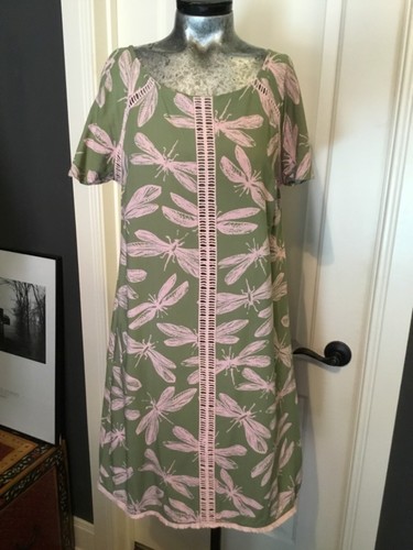 Vestido ModCloth Libélula Cambio Verde Midi Manga Acampanada Talla M - Imagen 2 de 14