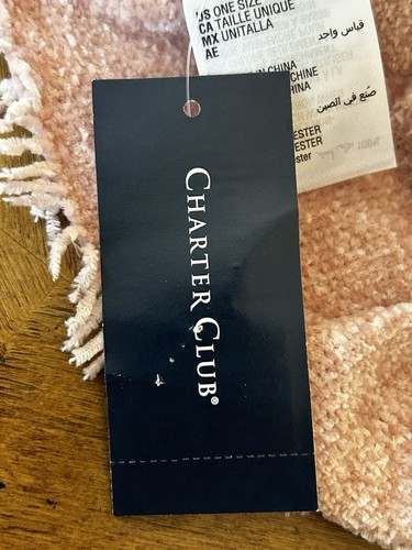 Charter Club sciarpa infinita morbida rosa nuova con etichette - Foto 7 di 7