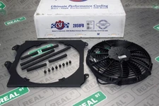 CSF Black Radiator Shroud w/ 12" SPAL Fan For CSF 2850K 92-00 Civic EG EK