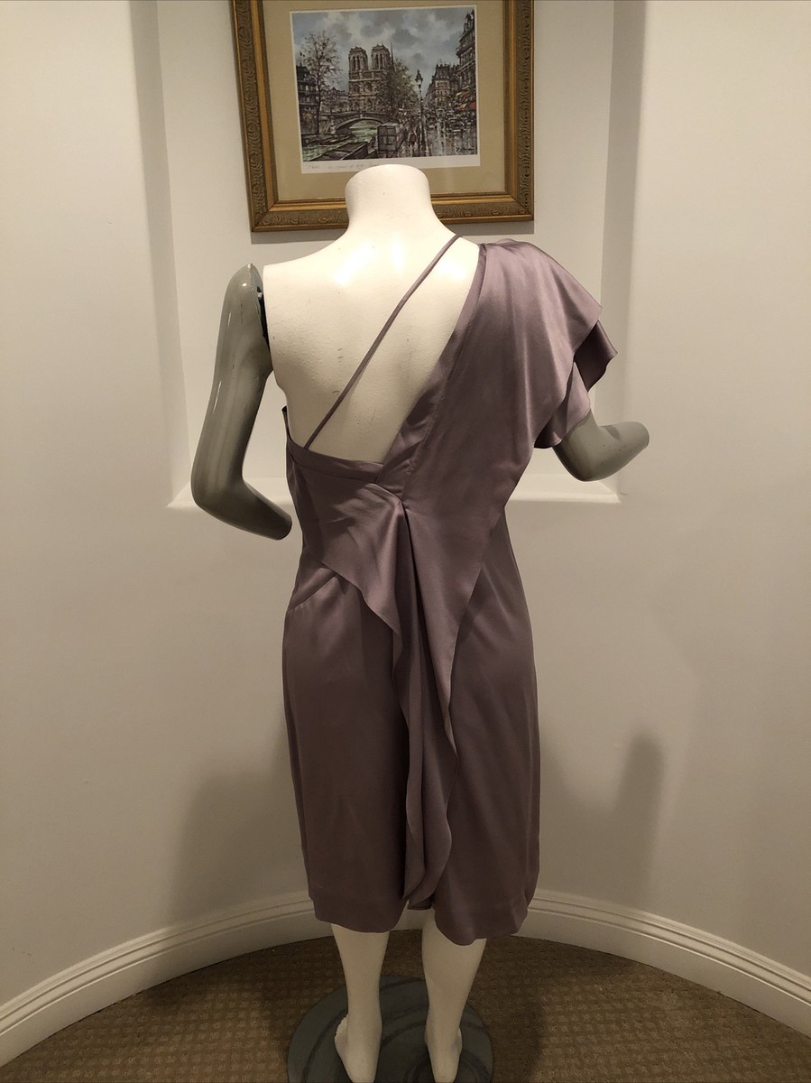 BCBGMAXAZRIA Runway Ruffled One Shoulder Cocktail Dress Limited Edition  Size L | eBay