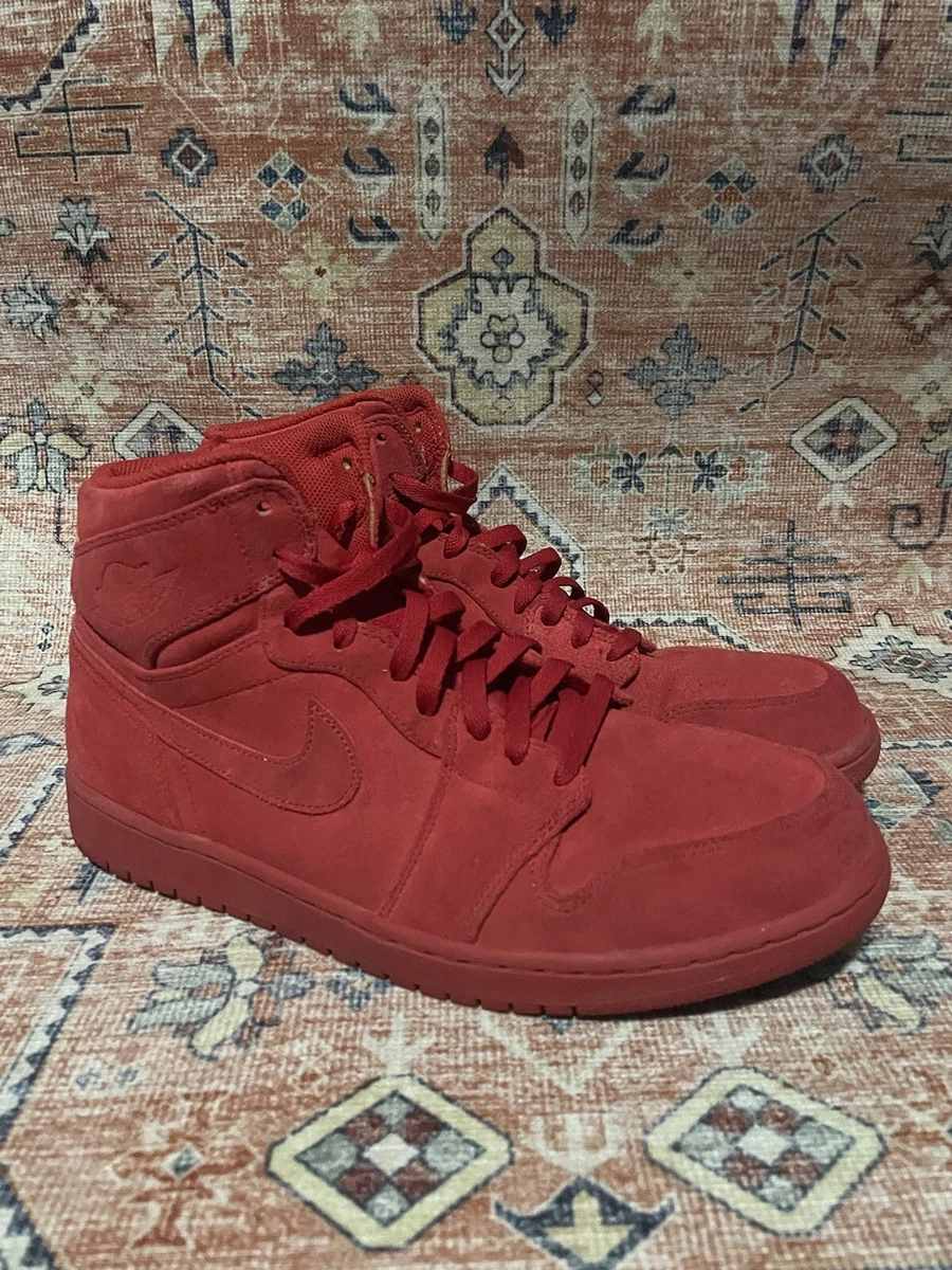 Red jordan on sale 1 suede