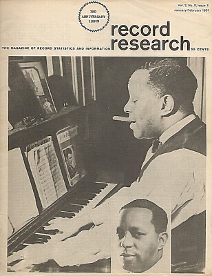 GREAT JAZZ~BLUES~FOLK~R&B~GOSPEL ARTISTS~RECORD RESEARCH MAGAZINE~ISSUE #11 1957