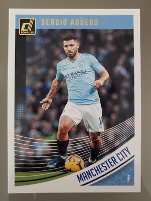 2018-19 Panini Donruss Sergio Agüero #37 Manchester City Soccer Lesen!