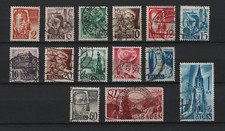 1948 Franz&ouml;sische Zone Baden Mi. 14-27 gestempelt Einzelmarken  Auswahl