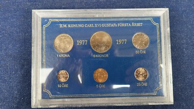 Full set of Sweden, swedish coins from 1977 in plastic box | eBay