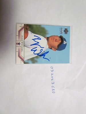 2002 Upper Deck Ryan Williams signed Baseball Card 7