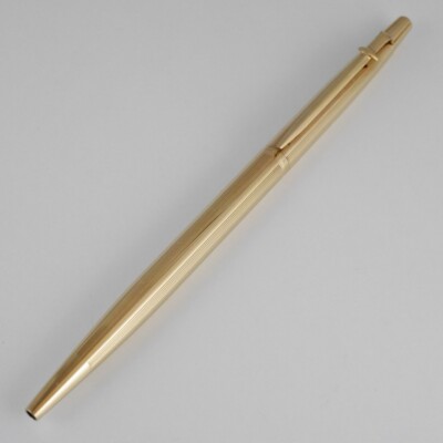 CARAN d'ACHE ボールペン 金メッキ CARAN d'ACHE CdA MADISON Gold Plated Pinstripe Ballpoint Pen with