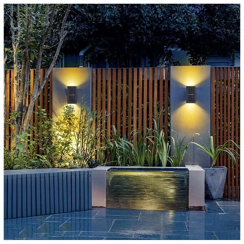 Solar Wall Lights Up & Down Waterproof Outdoor Garden Fence Lamp Yard Decor - Image 4 of 4