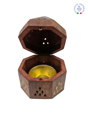 Wood incense burner suitable for grain incense