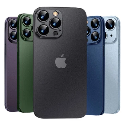 DÜNN Matt Handy Hülle für iPhone 17 16 15 14 12 13 11 Pro Max Mini 8 Schutzhülle - Bild 1 von 4