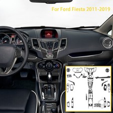 For Ford Fiesta 2011-2019 Accessories Carbon Fiber Car Interior Speedometer