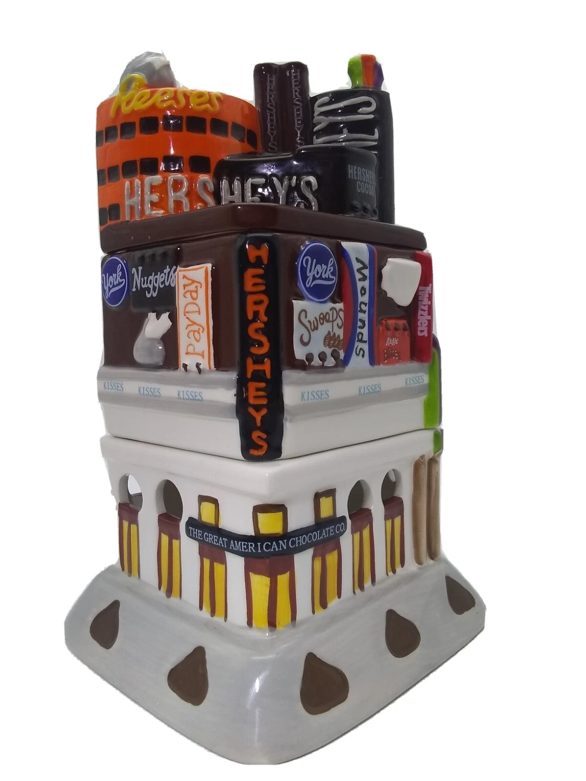 2006 Hershey’s Times Square New York Dessert Fondue Set Ceramic