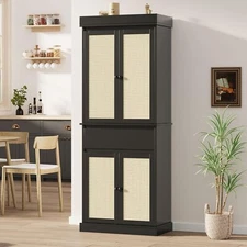 Kitchen Pantry Cabinet ,Tall Cupboard Wood Storage Cabinet with Doors and Drawer
