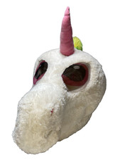 Dan Dee Big Greeter Heads PINK Horn Unicorn Plush Full Head Costume Mask