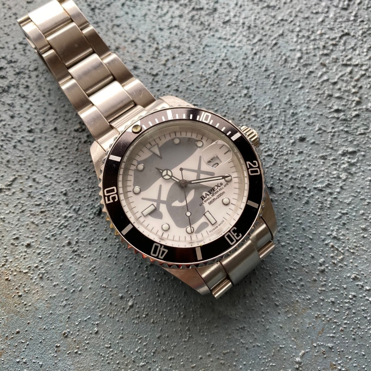 Bape x KAWS Automatic Watch A Bathing Ape Very Rare Collabo